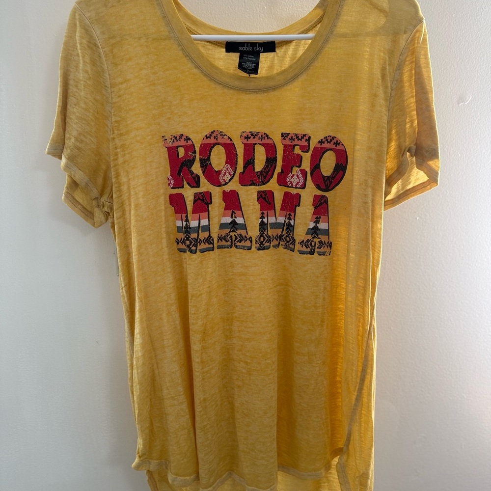 Rodeo Mama Graphic Tee - Yellow